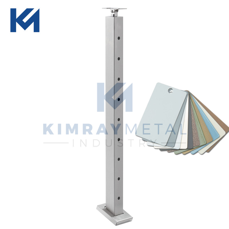Pre-drilled Angle Foot Durable Steel Square Post 