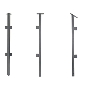 Fascia Durable Steel Glass Railing Square Post 